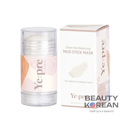 Очищающая, увлажняющая глиняная стик-маска для лица с каштаном Chestnut Balancing Mud Stick Mask, 35мл