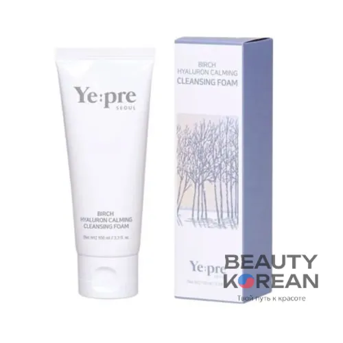 Успокаивающая пенка для умывания с гиалуроновой кислотой Birch Hyaluron Calming Cleansing Foam, 100мл