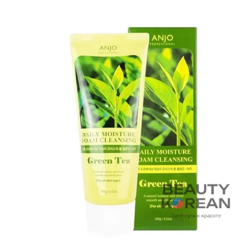 Пенка для умывания с зеленым чаем Daily Moisture Green Tea Foam Cleansing, 100гр