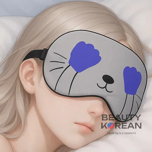 Маска для сна в дороге и дома с гелевым вкладышем